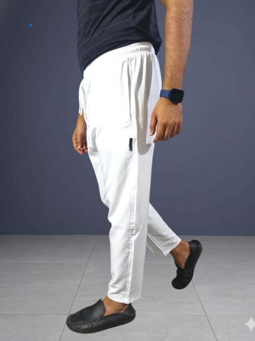 Zynoor Premium White Microstitch Paijama – Matching Edition - Image 4